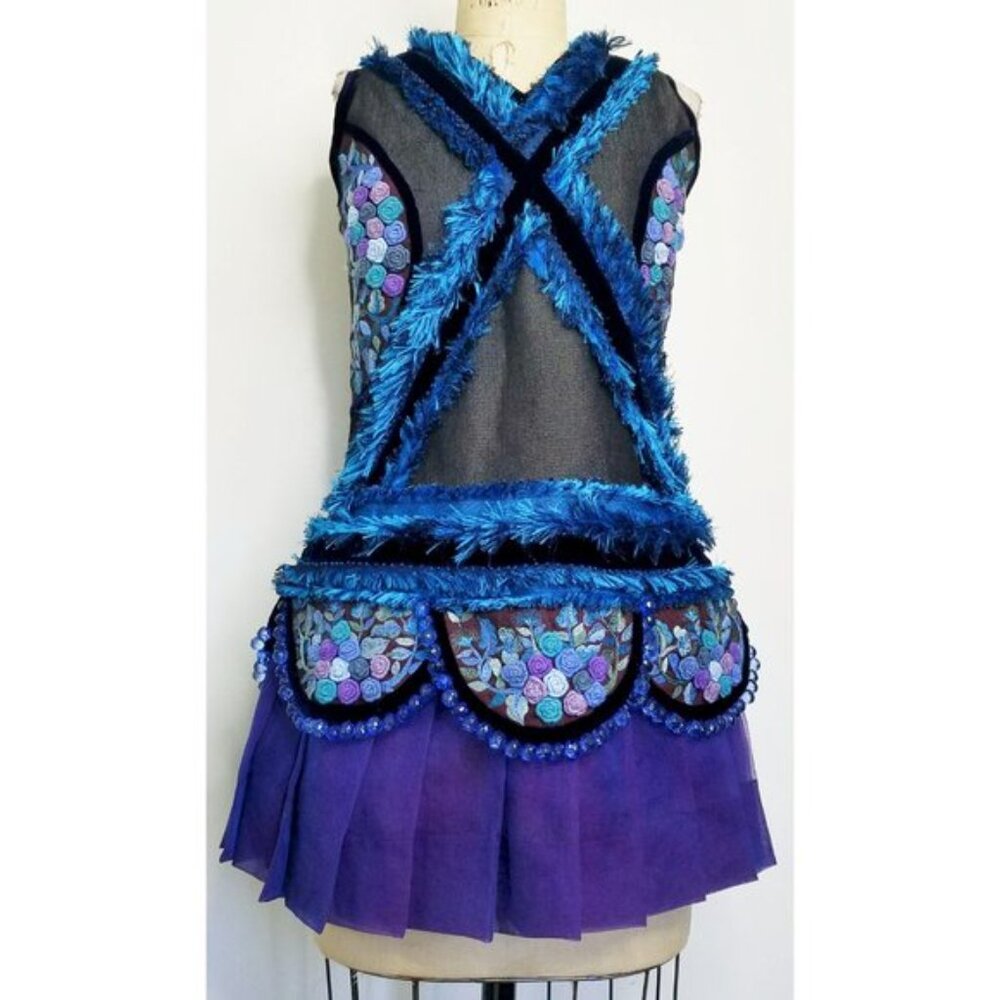 Minh Hanh Womens Couture Mini Dress Heavily Embellished - Picture 9 of 10